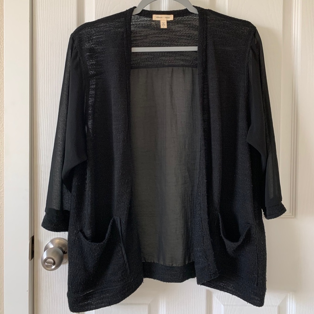 Sheer Black Cardigan